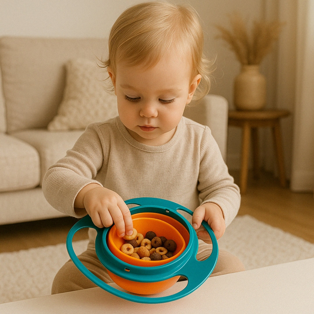 Spill-Proof Gyroscopic Bowl – Stress-Free Snacking for Baby
